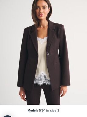 Abercrombie & Fitch Brown Tailored Blazer Jacket